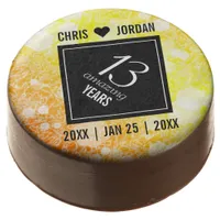 Elegant 13th Citrine Wedding Anniversary Chocolate Covered Oreo