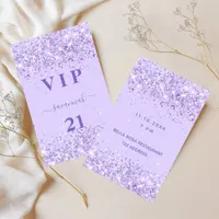 Birthday violet lavender vip invitation