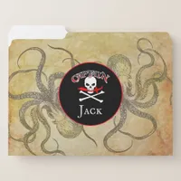 Personalized Pirate Captain  File Folder