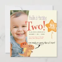 Adorable Dinosaur-Themed Birthday Invitation for K