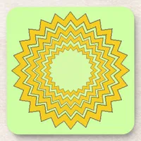 Coaster Set - concentric zig-zag circles