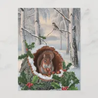 Winter Squirrel Postcard