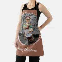 Merry Christmas NYC Rockefeller Plaza Drummer Boy Apron