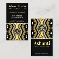 Ashanti Yoga Stylish Black Gold Business Card