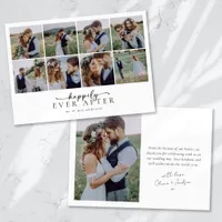 Modern Multi Photo Collage Wedding Thank You Card