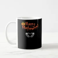 Spooky Skeleton Hands. Happy Halloween.  Coffee Mug