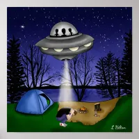 UFO Extraterrestrial Abduction Alien Art  Poster