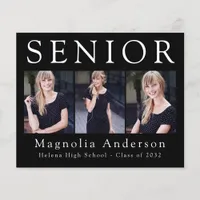 PAPER Minimalist Senior Four Photo Announcement