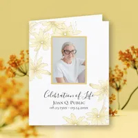 Pale Yellow Daisy Flowers Funeral Sympathy Thank You Card