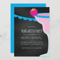 Margarita Birthday Cocktail Party Chalkboard Invitation