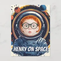 Customizable Astronaut Kid Postcard