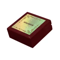 Decorative Green and Yellow Recipe Gift Box