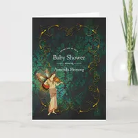Magical Sparkling Fairy Vintage Baby Shower Invitation