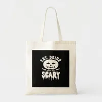 Eat Drink And Be Scary Halloween Retro Classic Tote Bag