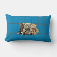 Personalized Teddy Bear Baby Boy Nursery Lumbar Pillow