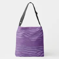 Purple Zebra Print Crossbody Bag