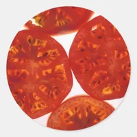 Sliced Tomatoes Classic Round Sticker
