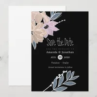 Watercolor Flowers Wedding Save The Date