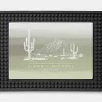 Desert Vibes Wedding Gradient Watercolor Gr ID1019 Bar Mat