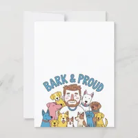 Bark & Proud Father's Day Postcard