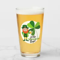 Shenanigans Leprechaun  Shamrock St Patrick’s Day Glass