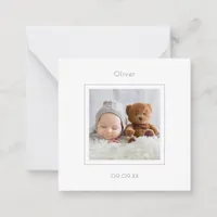 TINY MINI SIZE Photo Baby Boy Birth Announcement