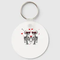 Skeleton Heart Hands Trending Modern Aesthetic Keychain