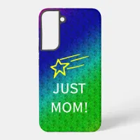 Just Mom flower Pattern Green Blue Samsung Galaxy S22+ Case