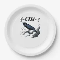 F-Caw-F Funny Bird Crow Paper Plates
