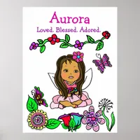 Personalized Loved, Blessed and Adored Fairy Poster