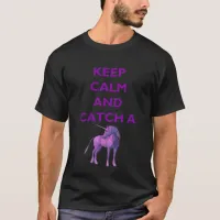 Keep Calm, Purple Unicorn Men's Basic Dark T-Shirt