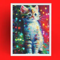 Cute Christmas Kitten  Poster