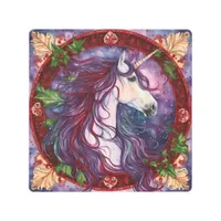 Unicorn Christmas Metal Print