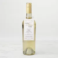 Wine Beer Water  |  Modern Black and Gold  Minimal Bottle Hanger Tag