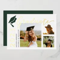 Grad Cap | Foil Photo Graduation Announcement