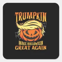 Trumpkin - Donald  Make Halloween Great Again  Square Sticker