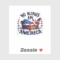 No Kings In America Classic Retro Cool Sticker