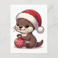 Adorable Christmas Otter