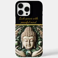 Buddhist Carving: Leaves & Orbs AI iPhone 16 Pro Max Case