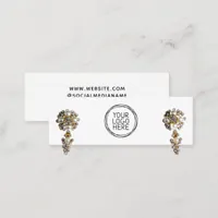 Logo Social Media Stud Earrings Display Card