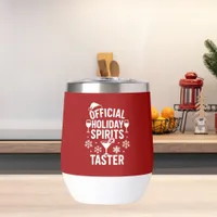 Christmas quote funny party spirits taster red thermal wine tumbler