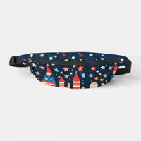 Night Sky with Colorful Buildings and Stars Fanny Pack