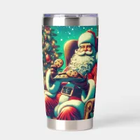 Santa Chocolate Chip Cookies | Vintage Christmas Insulated Tumbler