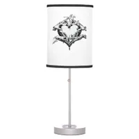 Protecting A Heart  - Skeleton Hand Heart Table Lamp