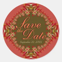 Stylish Elegance Lace Save the Date Stickers