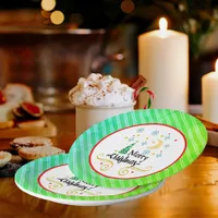 And To All A Good Night Christmas, Typography Paper Plates