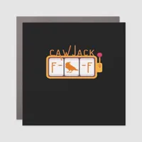 F-Caw-F Jackpot Retro Graphic Car Magnet