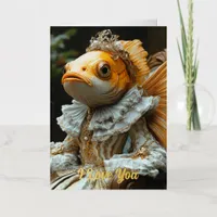 Royal Fish Birthday Folded Foil Greeting Card