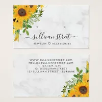 Marble Sunflower Earrings Display Card