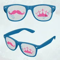 Bridesmaid Pink Mustache Party Retro Sunglasses